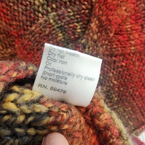 VTG Fiorella Italy Womens Medium Wool Blend Cable Short Sleeve Sweater Granola - Picture 7 of 9